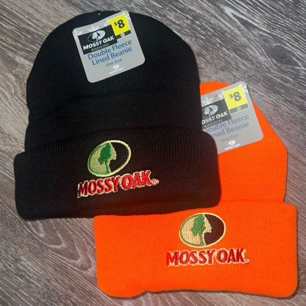 Mossy Oak Double Fleece Lined Beanie Hats (2 Pack)